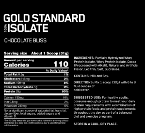 100% Isolate Gold Standard (2,36 кг)