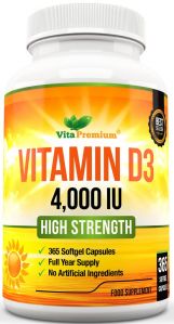 Vitamin D3 4,000 IU, High Strength (365 капс)