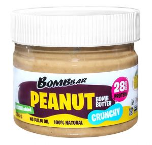 Peanut bomb butter Crunchy Арахисовая паста Хрустящая (300 гр) (cрок до 03.08.23)