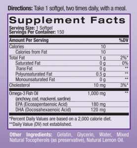 Omega-3 Fish Oil 1000 mg (60 капс)