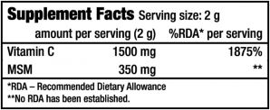 MSM + Vitamin C (150 гр)
