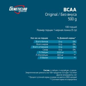 BCAA powder unflavored (500 г)