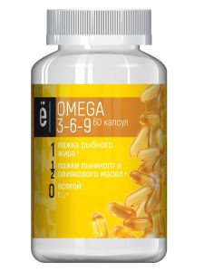 Omega 3-6-9, желтая банка (60 капс)